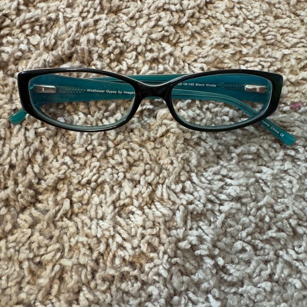 3050 | Wildflower Gypsy Rectangular Eyeglass FRAMES/CASE ONLY Teal Kid 52-16-145